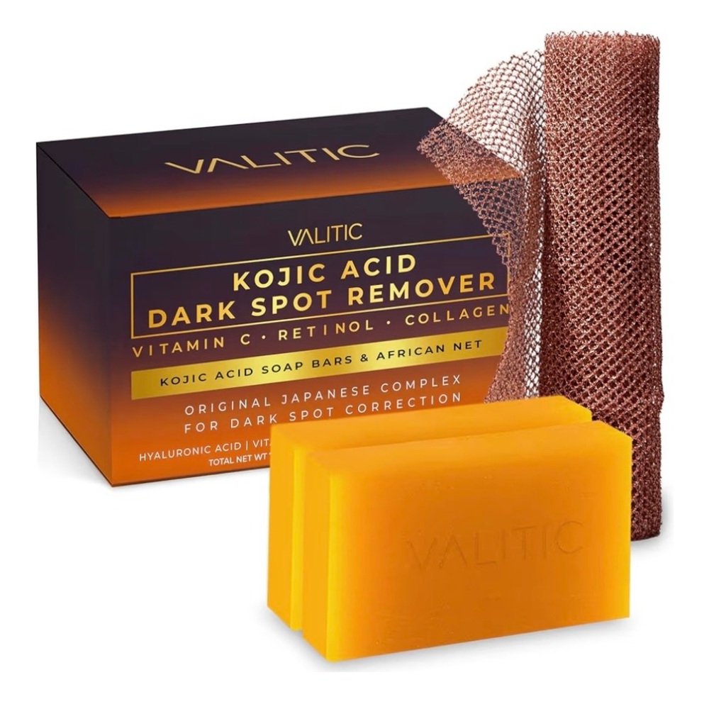 6‎ bars of Kojic Acid & Turmeric w/ African Nets Dark Spot Remover Soap - Orange